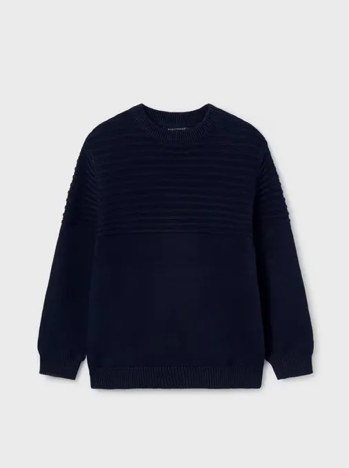 7392 Mayoral Tween/Teen Boys Jaquard Jumper - Navy