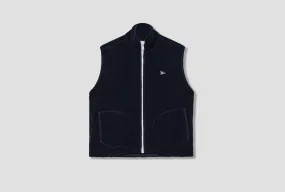 BOUCLE WOOL ZIP FLEECE VEST DR2A5O 21569-02 Navy