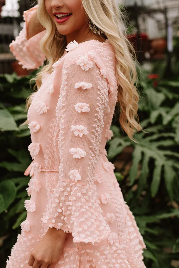 Bound For Broadway Shift Dress In Peach