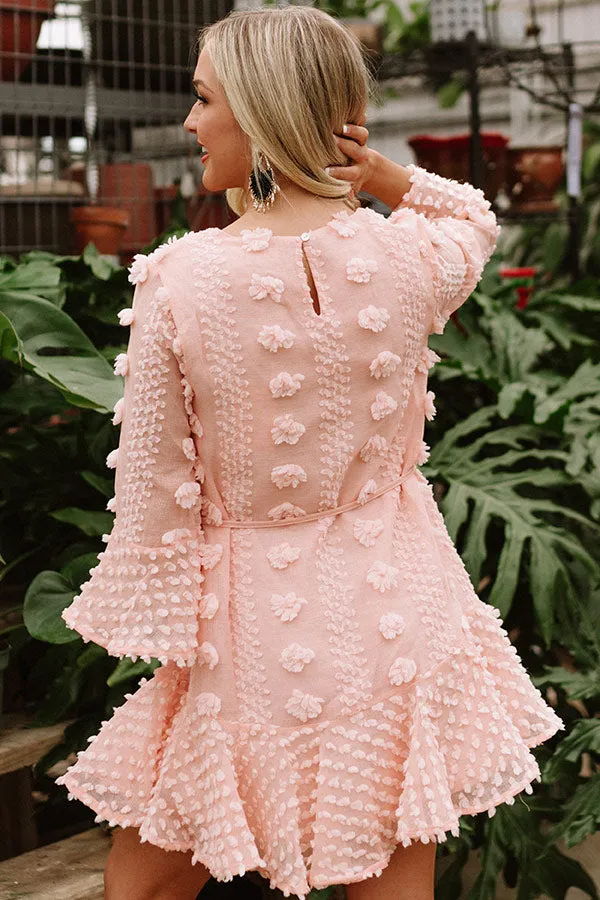 Bound For Broadway Shift Dress In Peach