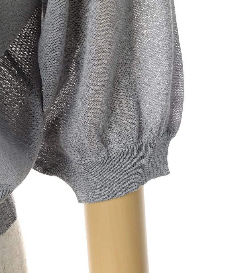 Campanula Print Button Sheer Knit Cardigan / an another angelus [50BJ04h011].