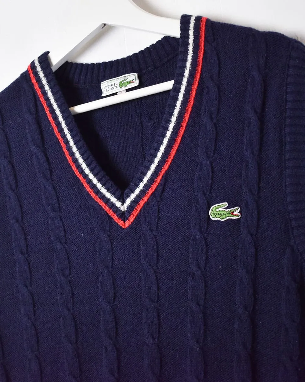Chemise Lacoste Cable Knitted Sweater Vest - Small