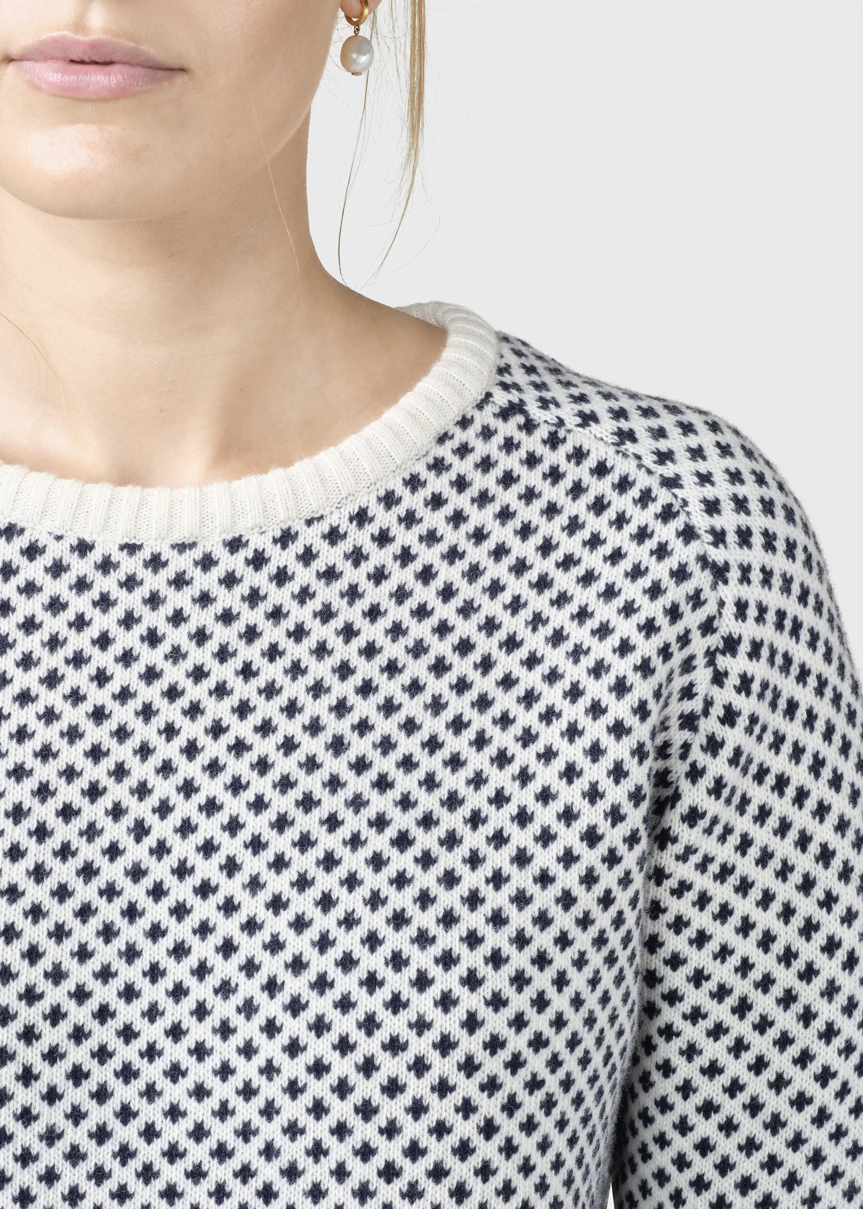 Elaine knit - Cream/navy