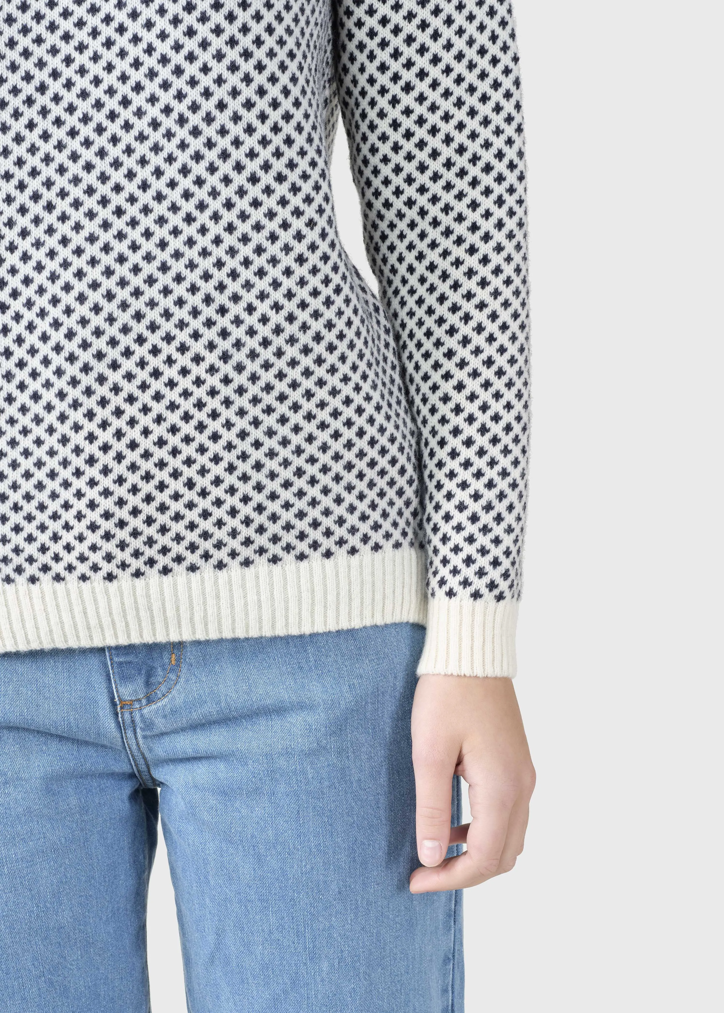 Elaine knit - Cream/navy