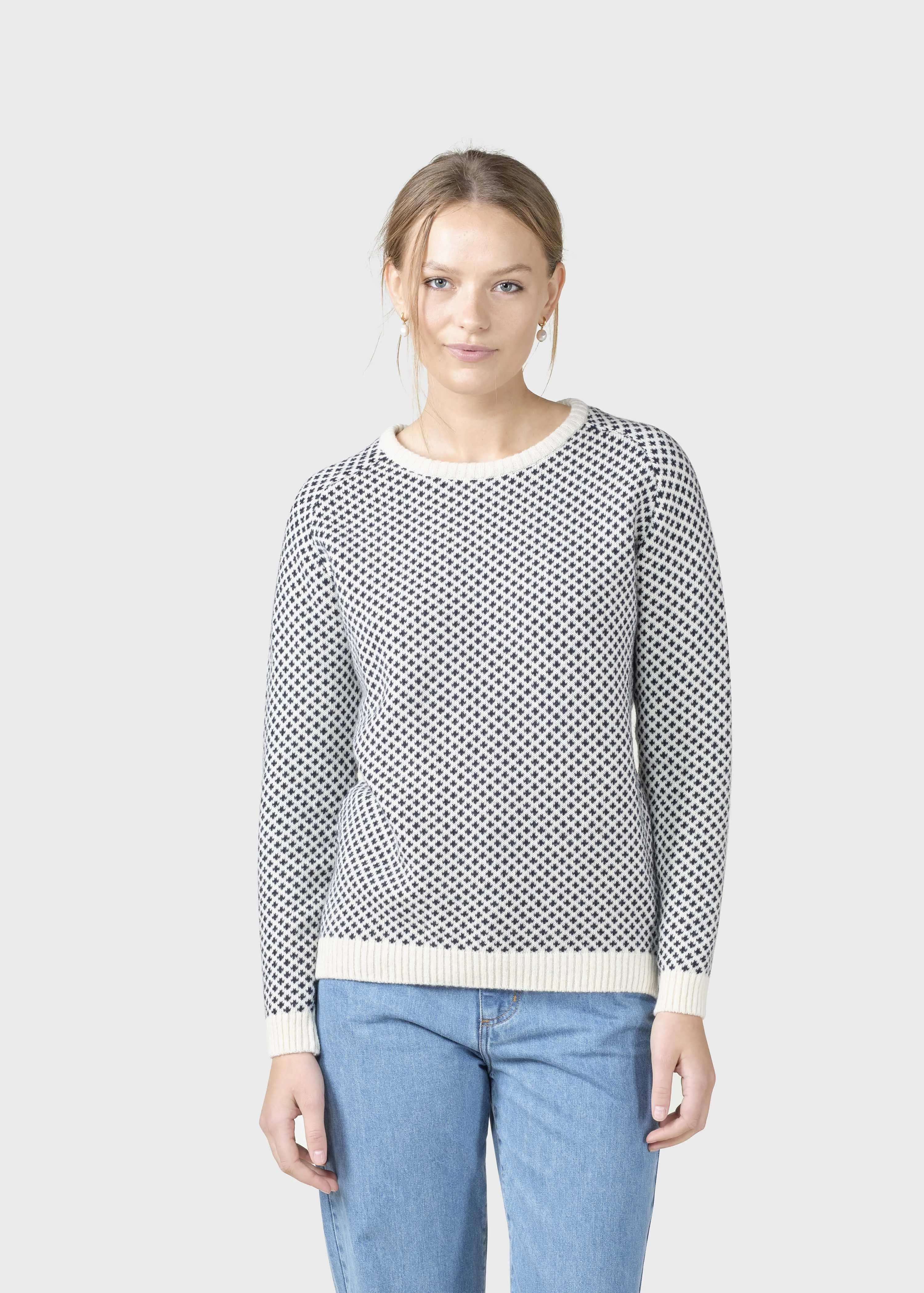 Elaine knit - Cream/navy