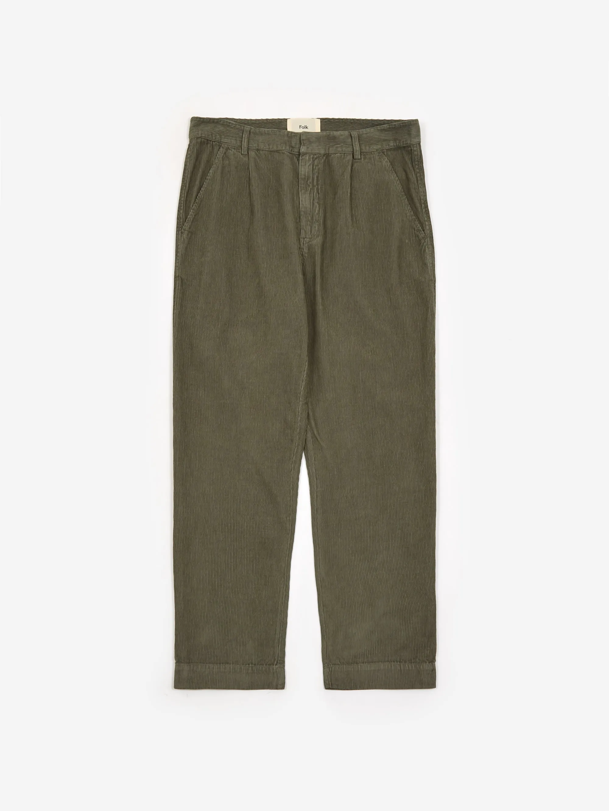 Folk Signal Pant - (Acid Wash) Olive Cord