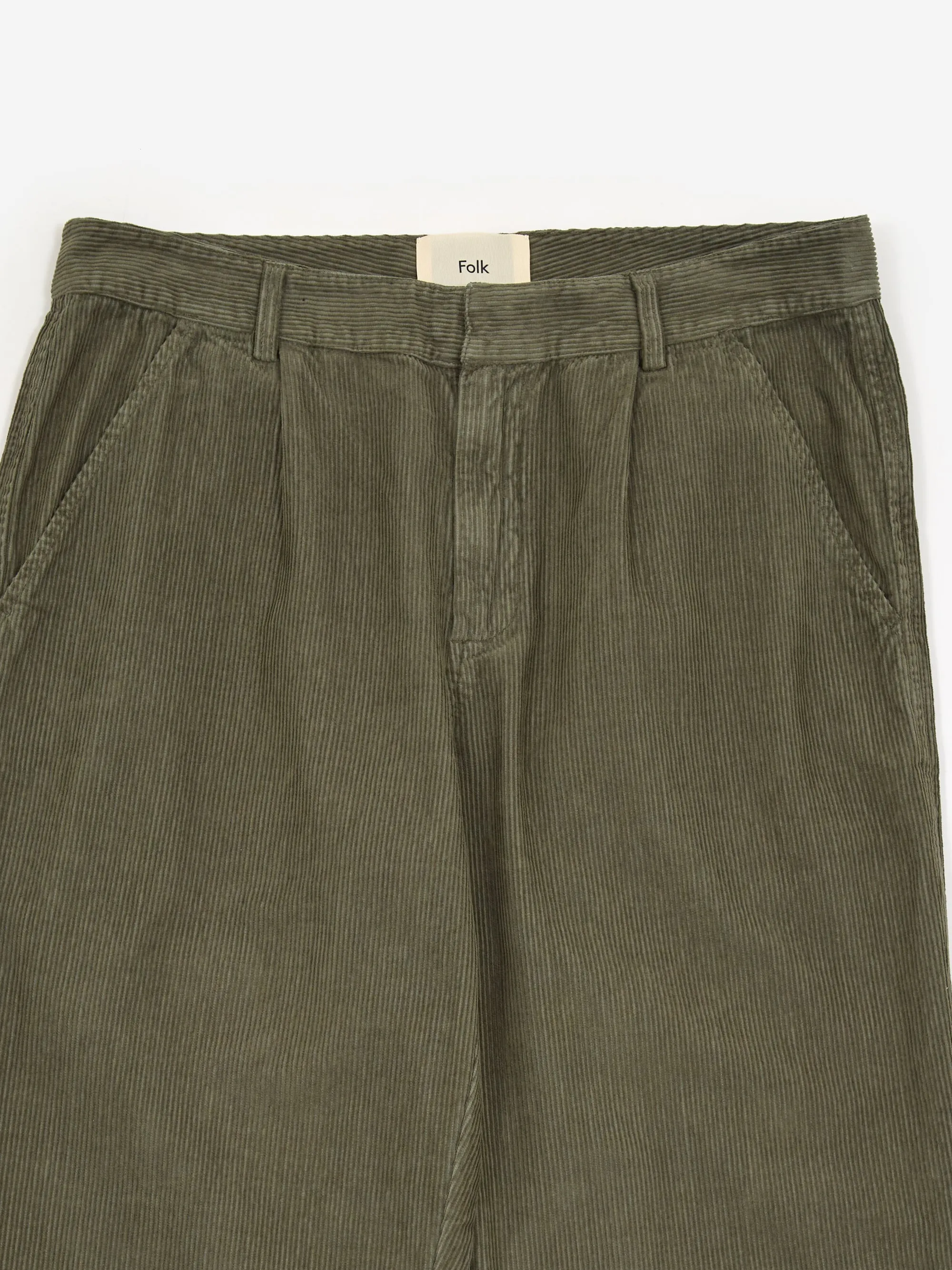 Folk Signal Pant - (Acid Wash) Olive Cord