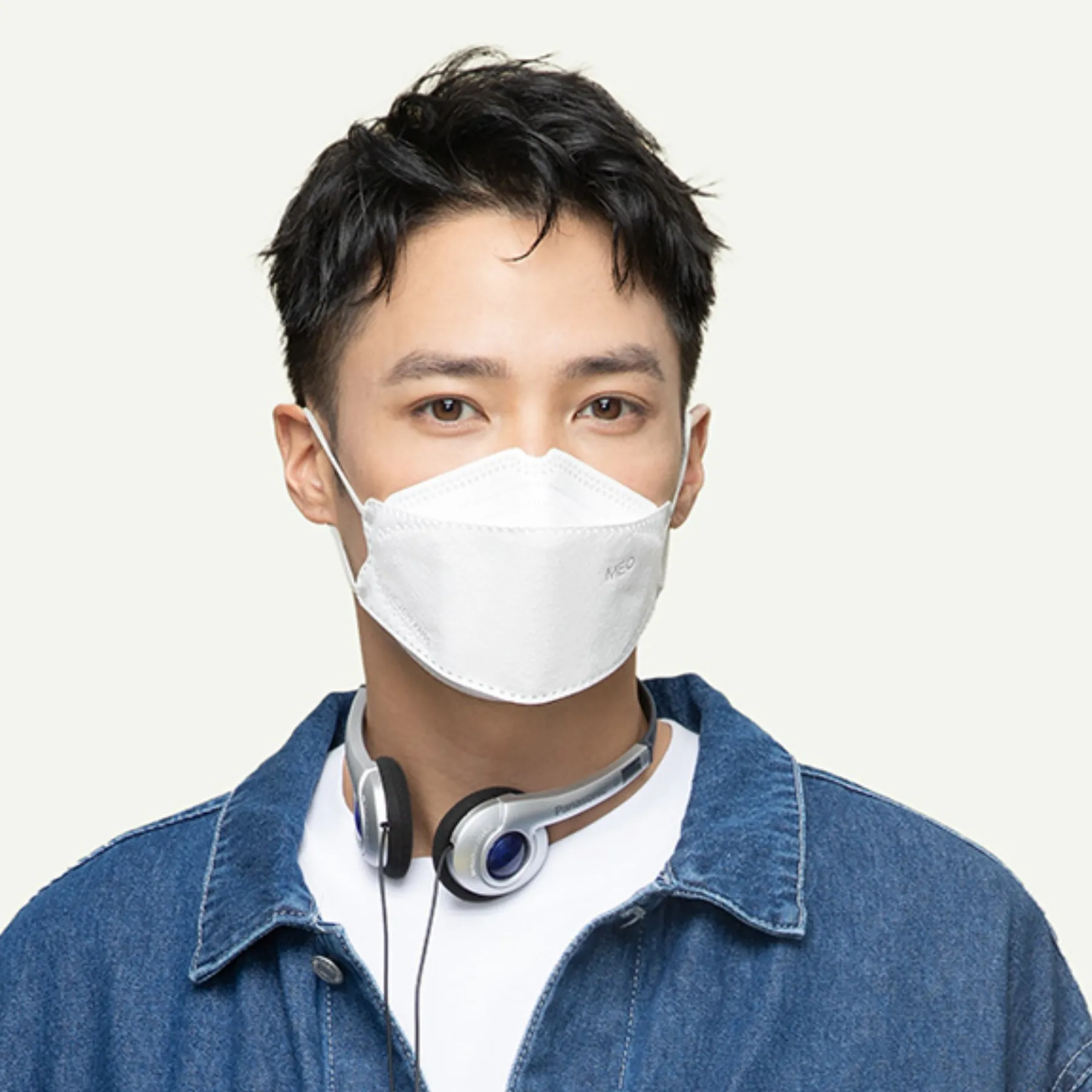 Meo Guard Flat-fold Disposable Respirator - Black / White (10pcs/pack)