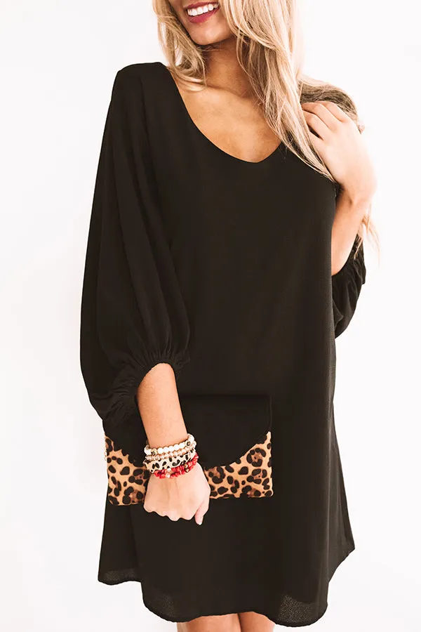 Primped To Party Shift Dress In Black