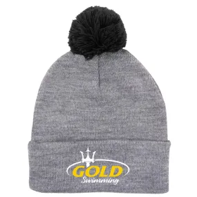 Puff Ball Beanie (Customized) - Chattahoochee Gold