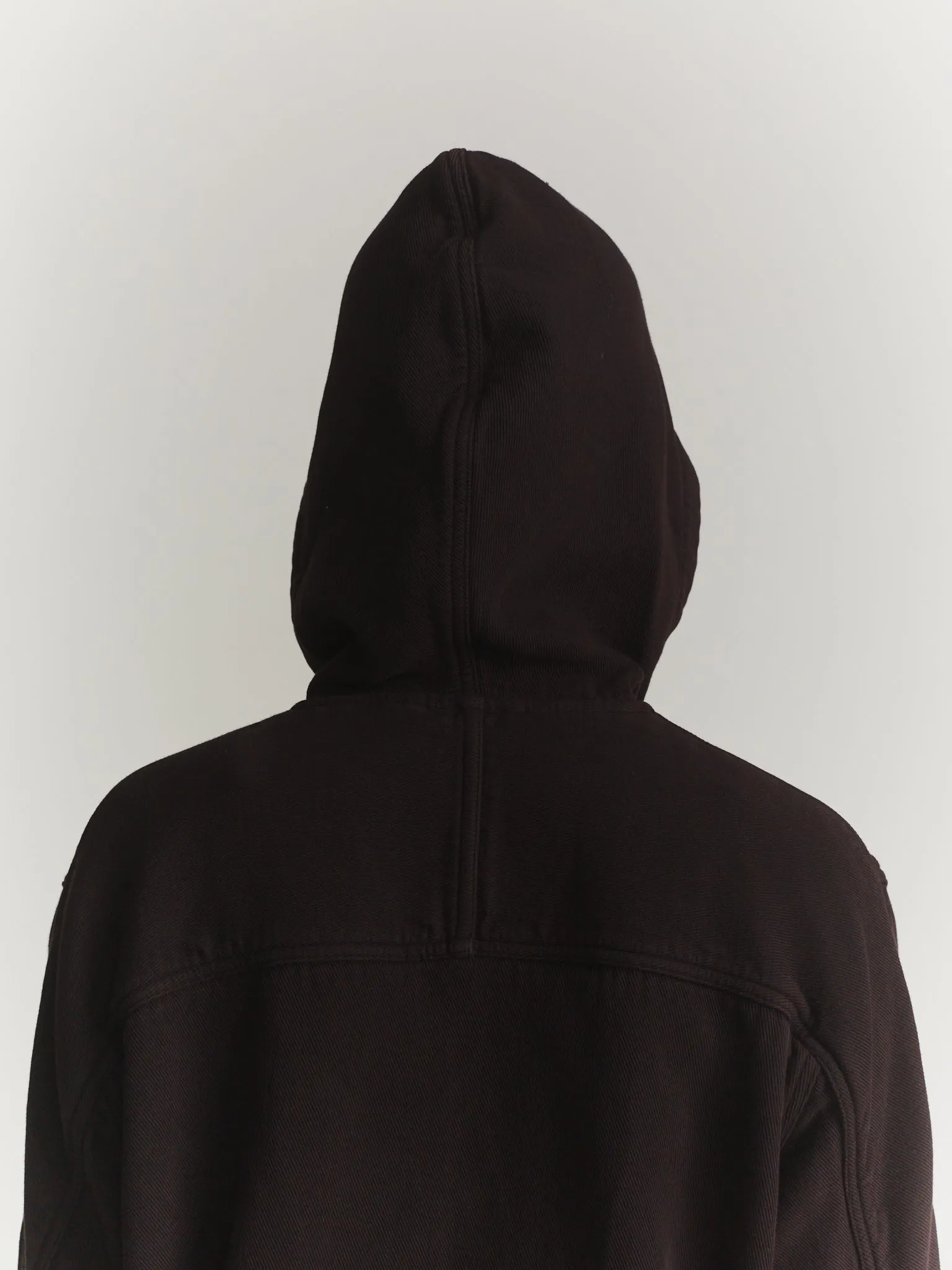 WORKER HOODIE - WOOL COT - BROWN