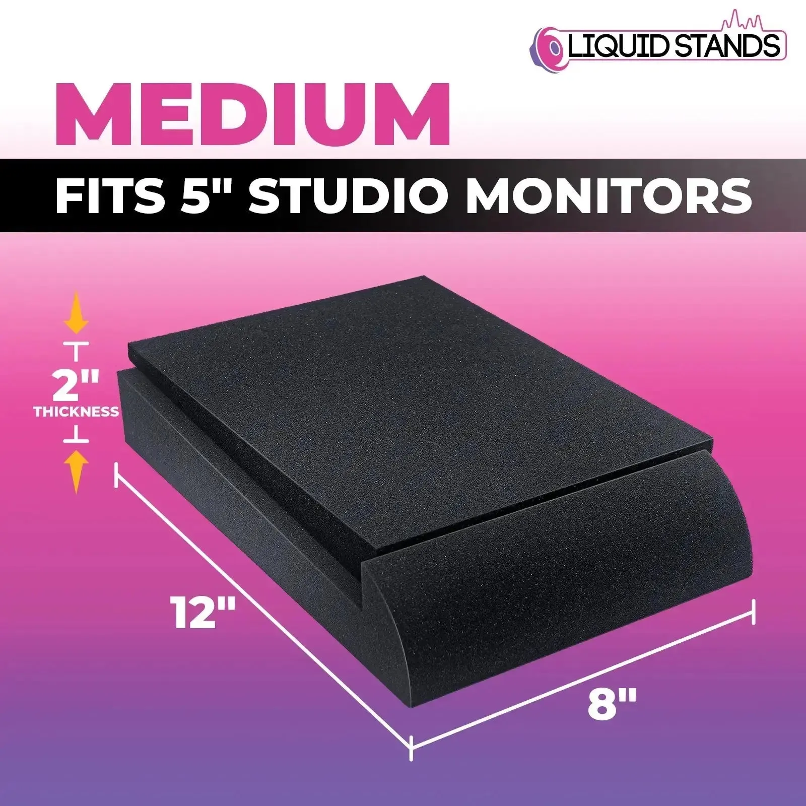 WS Studio Monitor Sound Isolation Pads for Speakers- 5" (Medium)